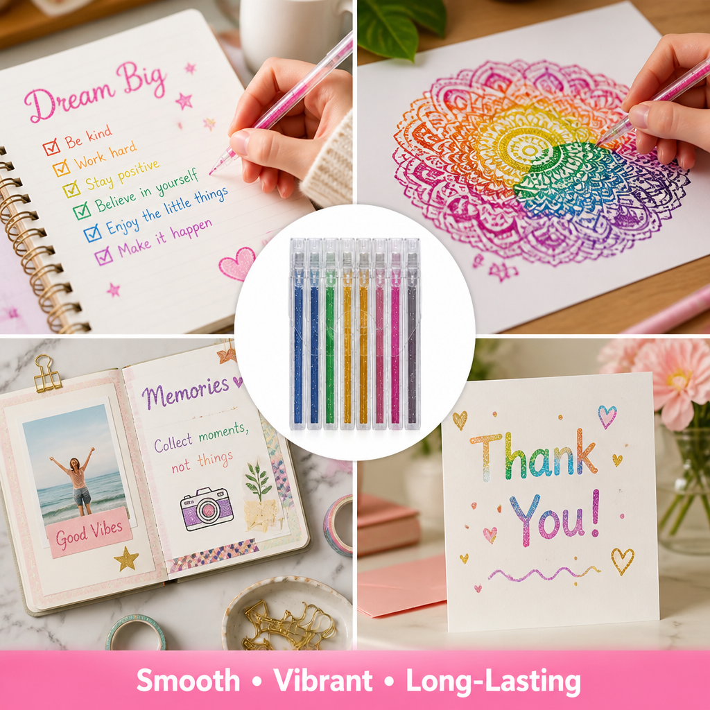 SparkAura™ Gel Pen Set — Ignite Your Creativity with Smooth, Dazzling Color That Lasts