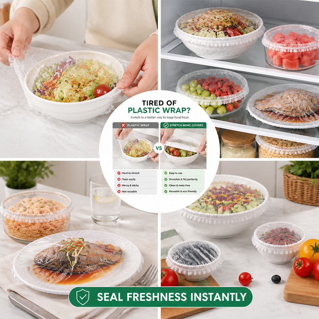 SnapSeal™ Disposable Stretch Covers — Seal Freshness Instantly, Stress-Free Every Time
