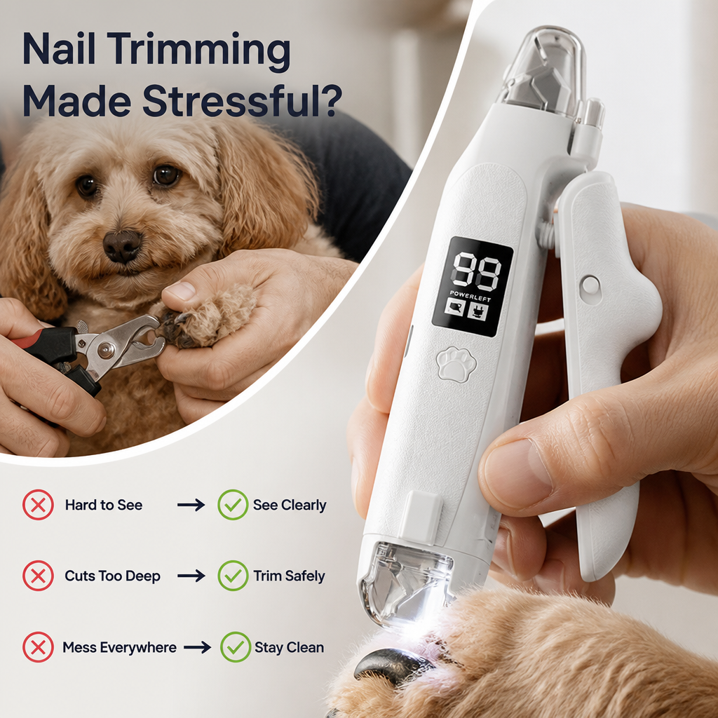 ClariPaw™ — Trim with Confidence, Calm Your Pet, and Enjoy Mess-Free Grooming