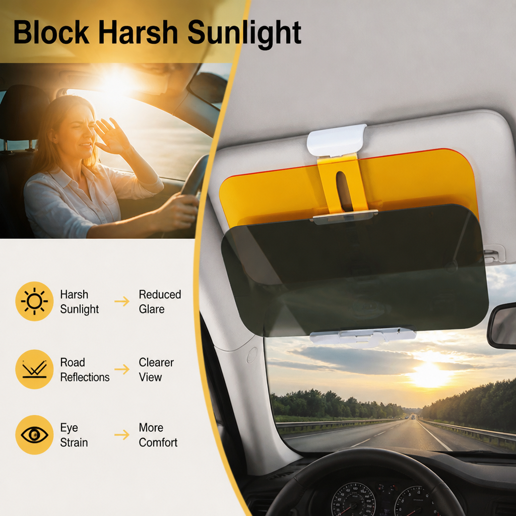 GlareEase™ — Drive With Less Squinting in Bright Sunlight