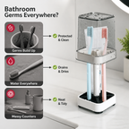 PureGuard™ Toothbrush Organizer — Keep Your Bathroom Fresh, Germ-Free, and Clutter-Free Every Day