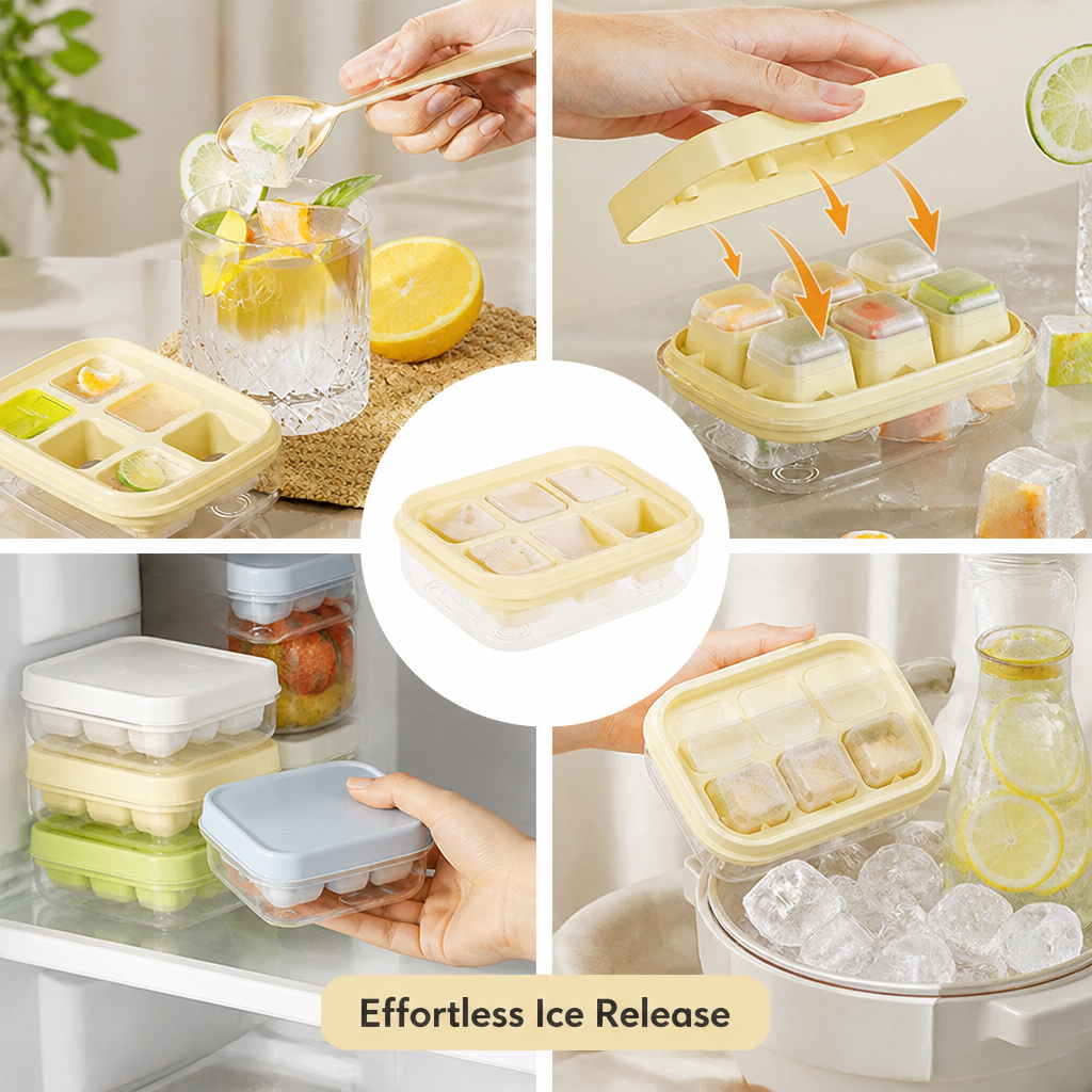 FrostEase™ Mini Ice Cube Tray — Slip Perfect Ice Cubes Out Instantly Without the Hassle