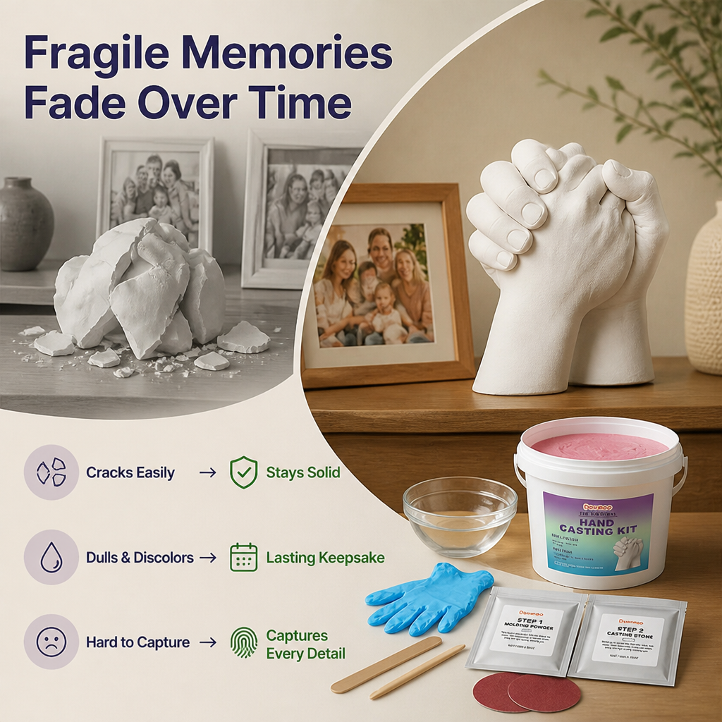 EverHold™ Hand Casting Kit — Keep the hands you love close in a keepsake you made together.