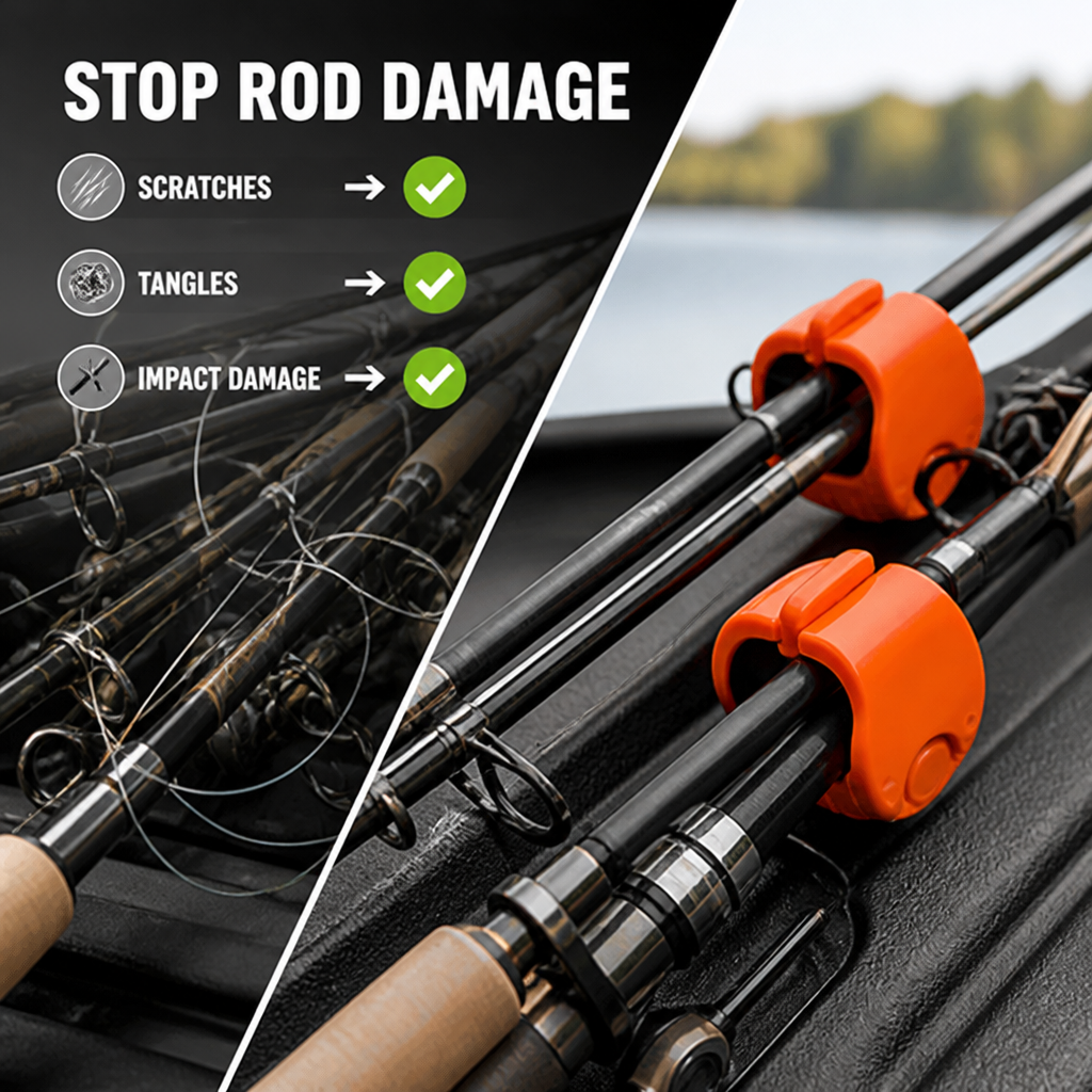 Strikora™ Rod Clips — Protect Your Gear with a Soft, Secure Hold That Lasts