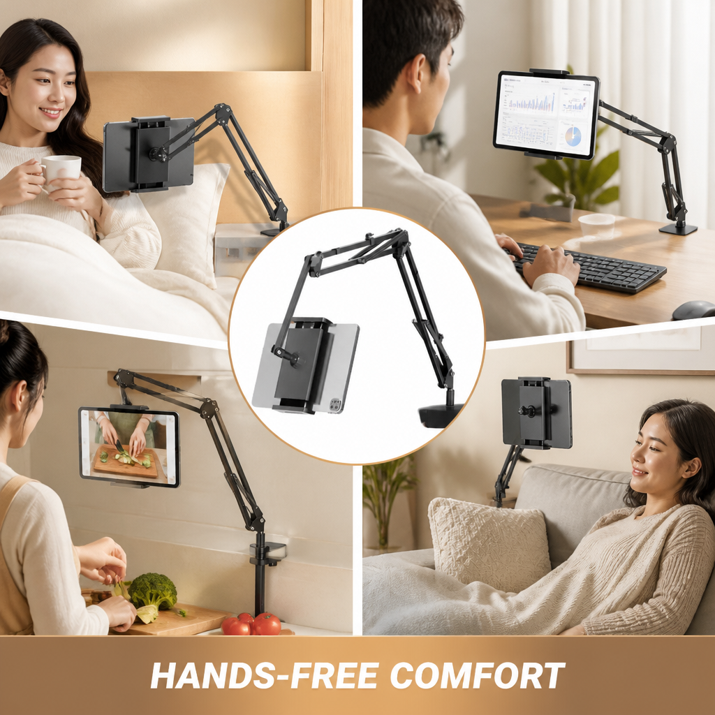 Tabnook™ — Watch Hands-Free From Bed, Sofa, or Desk Without Clamps