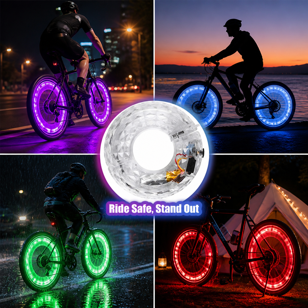 NovaVibe™ LED Cycling Wheel Hub Light — Command Every Road with Stunning Style and Unbreakable Confidence