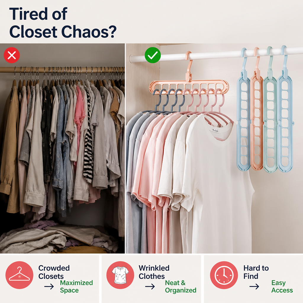 ClothivaFlex™ — Instantly Own a Closet That Feels Twice as Big and Finally Tidy