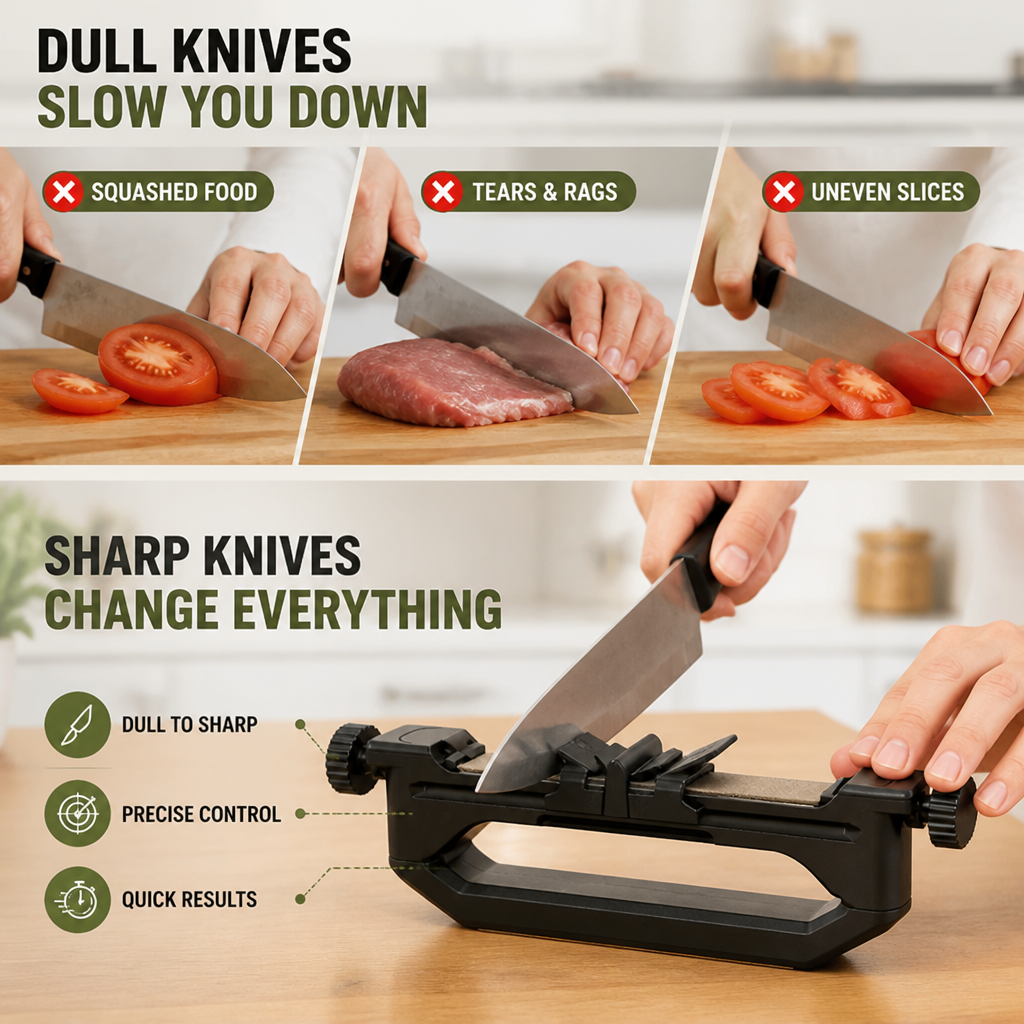 EdgeLuxe™ Diamond Sharpener — Transform Your Knives Into Effortless Precision Cutters
