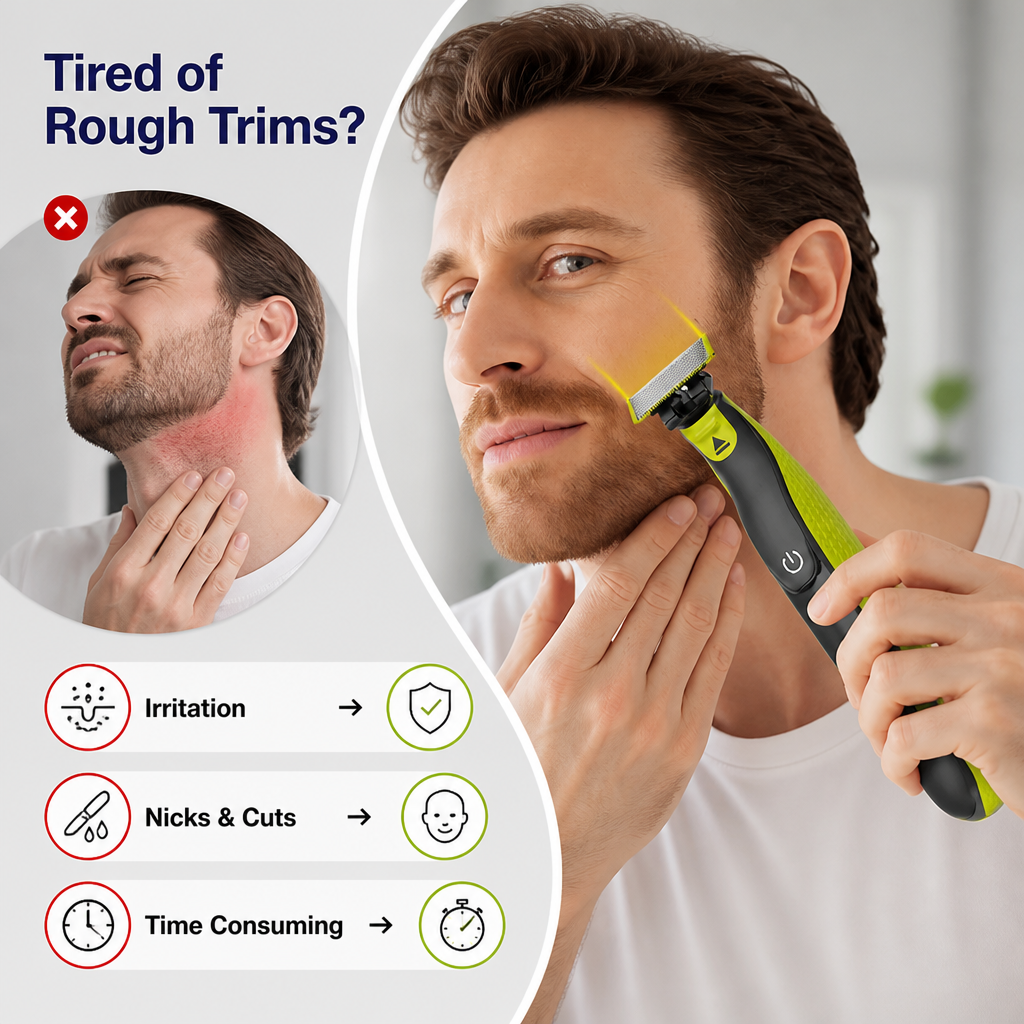 BladeContour™ — Glide Through Grooming with Effortless, Skin-Safe Precision