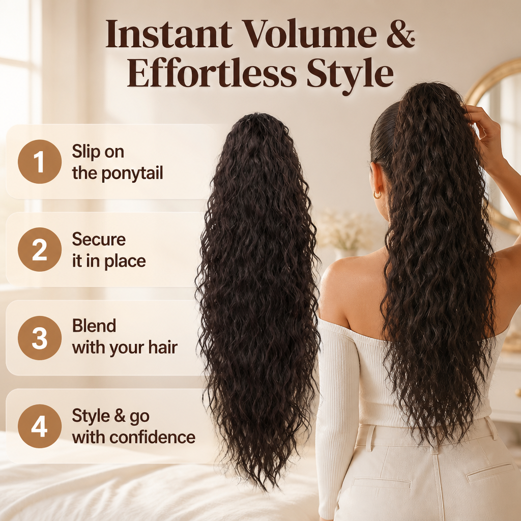 LuxeCurl™ — Instant, Head-Turning Volume That Feels Like Your Own Hair
