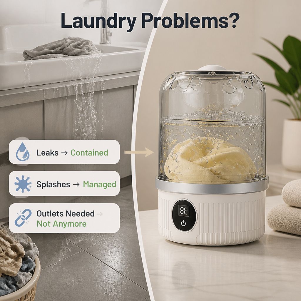 SwiftWash™ — Take Control of Laundry Anywhere with Effortless Power and Freedom