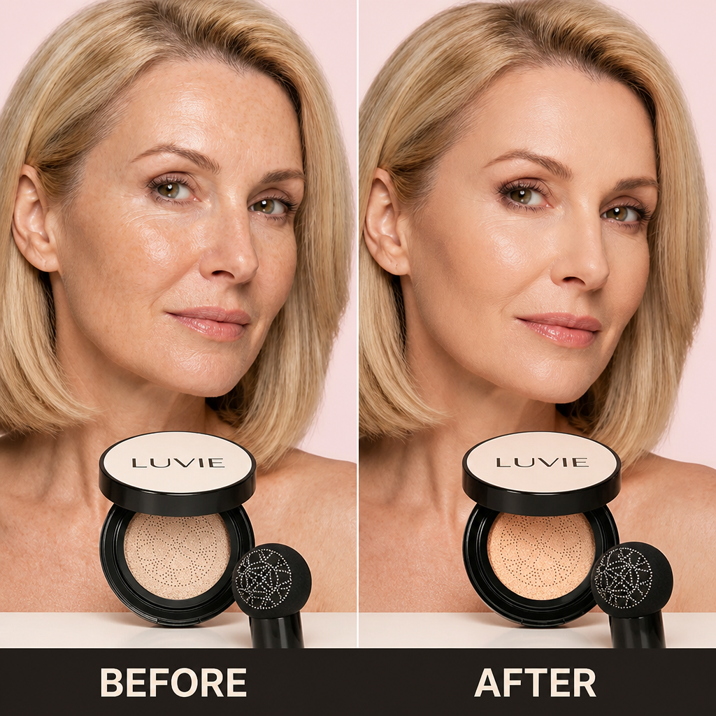 AuraLuxe™ Foundation Cushion — Unleash Your Skin’s Natural, Head-Turning Glow