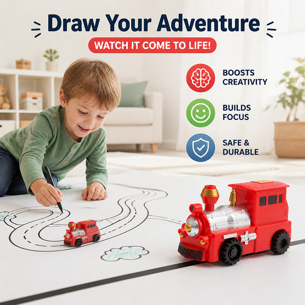 DrawGo™ — Ignite Your Child’s Creativity and Calm in Every Playful Ride