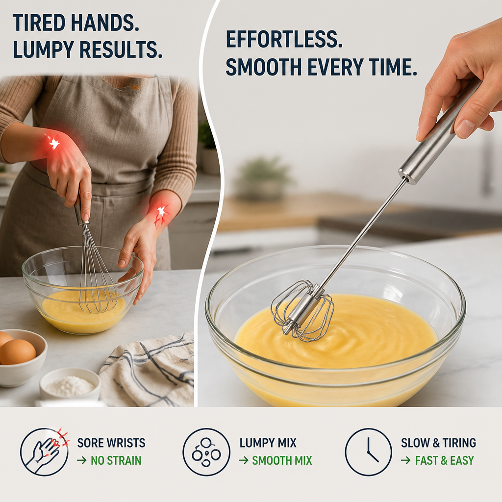 SpinWhirl™ — Effortless Whisking That Frees Your Hands and Ignites Your Creativity