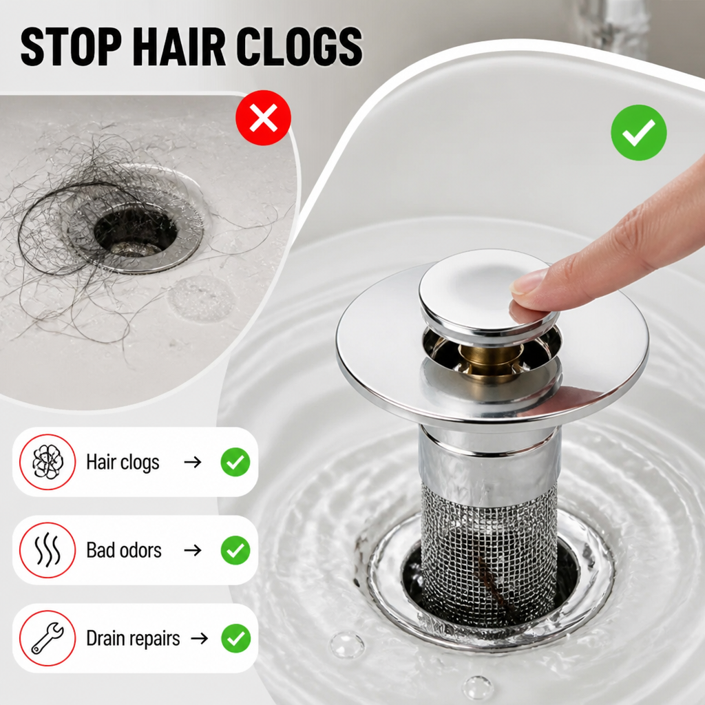 Drenova™ — Keep Hair Out of Your Pipes and Sink Care Simple