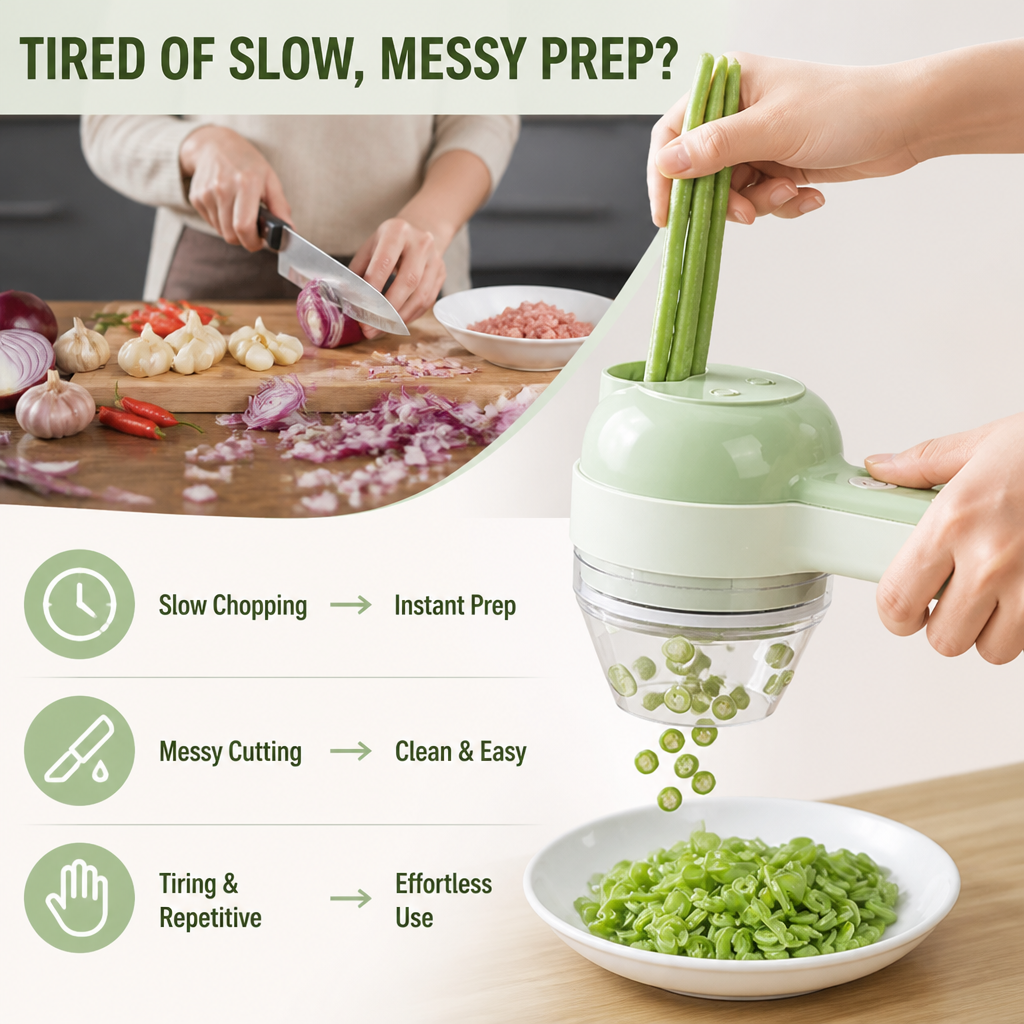 TurboSlice™ — Master Meal Prep with Speed, Power, and Mess-Free Precision
