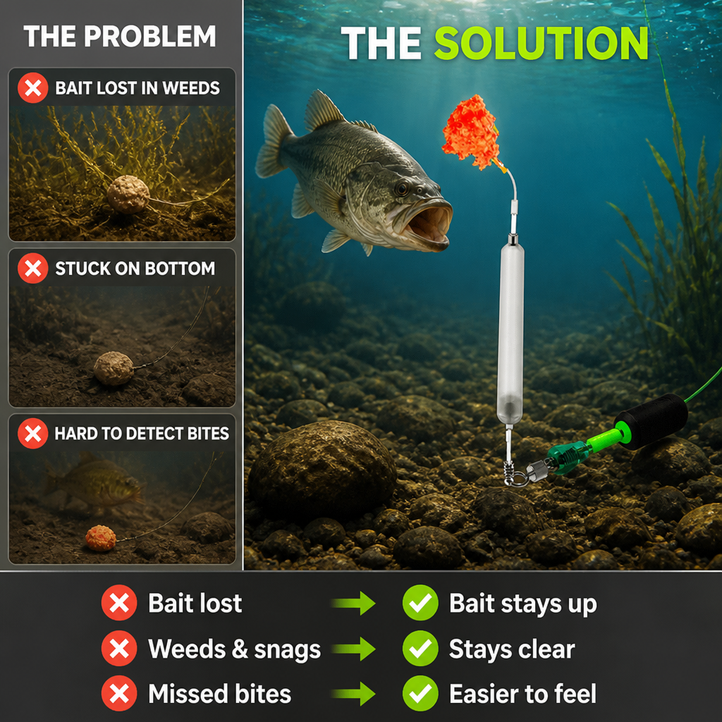 FloatLift™ — Keep Your Bait Clear of Weeds and Ready for the Bite