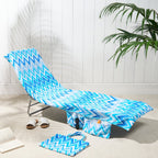 ShoreEase™ Sun Lounger Towel — Escape Sand Hassles with Instant Dry Comfort and Secure Storage