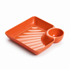 FlavoNest™ 2-in-1 Dip Plate — Keep Every Bite Crisp, Sauces Perfect, and Mealtime Mess-Free