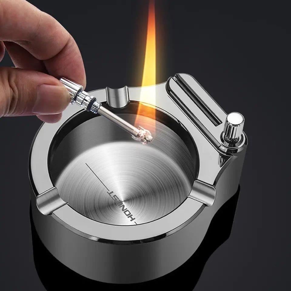 EmberEase™ — Command Every Smoke Break with Spotless Style and Instant Fire