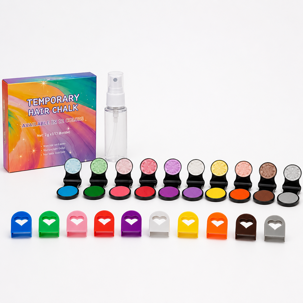 Chromara™ 12-Color Hair Chalk Kit — Ignite Your Look Instantly with Bold, Flawless Color That Dares to Shine