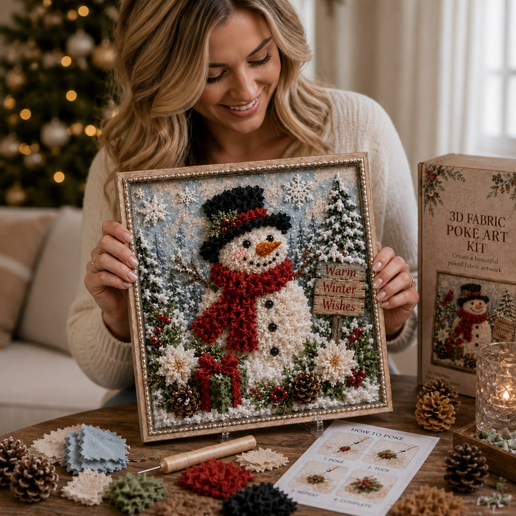 JoyLoom™ 3D Christmas Fabric Art Kit — Create Stunning Holiday Masterpieces Without Sewing or Stress