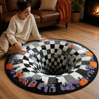 VortiGlow™ Quilted Round Rug — Command Every Step With Hypnotic Halloween Magic