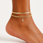 LumeaCharm™ Gold Initial Anklets — Wear Your Unique Story with Effortless Grace