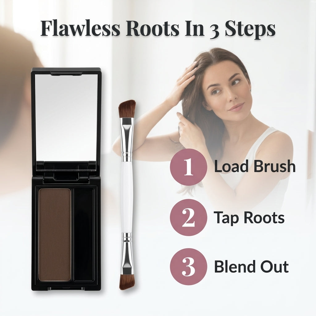 ShadeMist™ Root Revival Powder Brush — Erase Grays and Reclaim Youthful, Fuller Hair Instantly