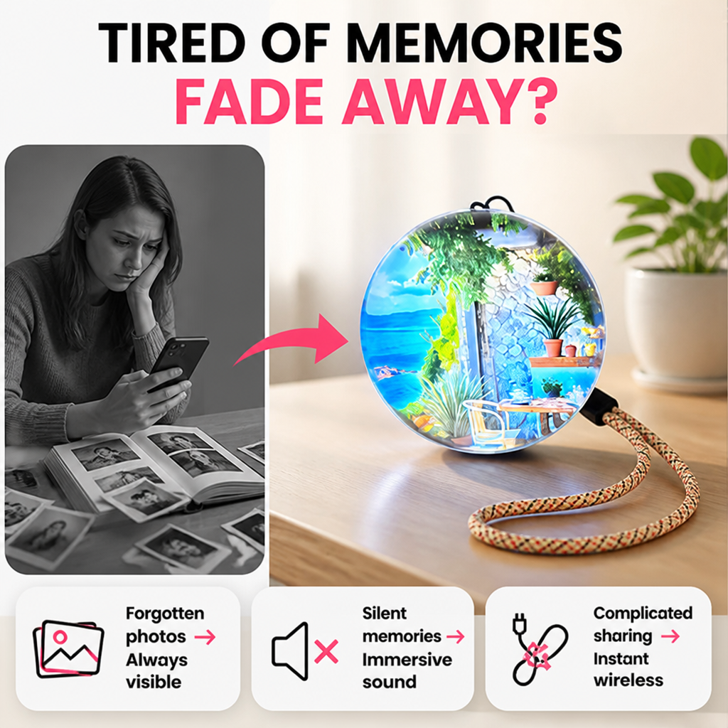 CelestiLux™ Memory Sphere — Watch Your Precious Moments Glow in Stunning 3D Sound and Light