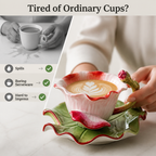 Celestora™ 3D Floral Ceramic Cup Set — Elevate Every Sip into a Breathtaking Ritual