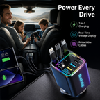 JetVolt™ 7-in-1 Retractable Car Charger — Power Every Device Fast Without the Mess or Stress