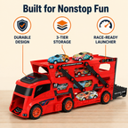 TurboTrail™ Racer & Hauler — Ignite Your Child’s Imagination with Nonstop Racing Thrills and Perfectly Organized Play
