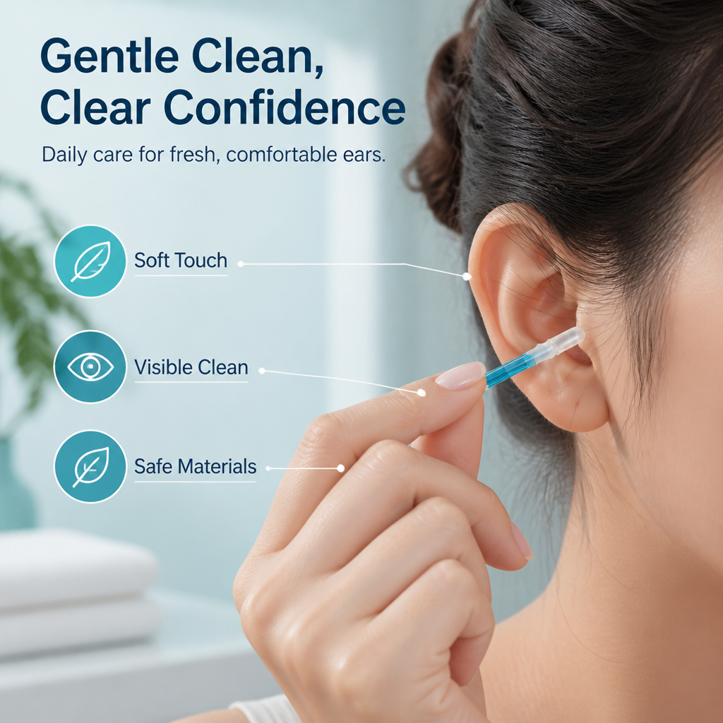 ClearSense™ Ear Care Sticks — Experience Gentle, Visible Clean That Keeps Your Ears Fresh and Confident Every Day