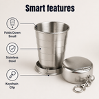 PocketSip™ — Keep a reusable cup close, without the bulk wherever you go.
