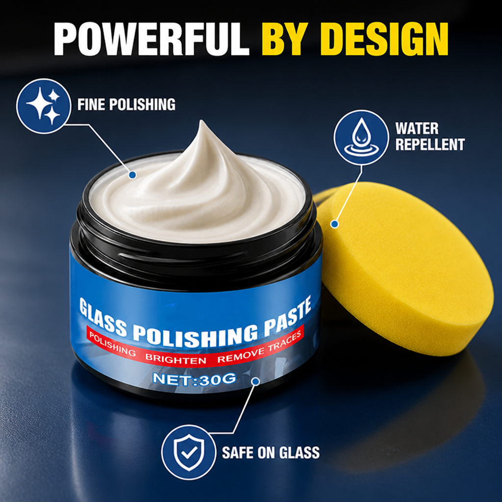 VistaPure™ Glass Clarity Paste — Drive Confidently with Crystal-Clear, Glare-Free Glass Every Time