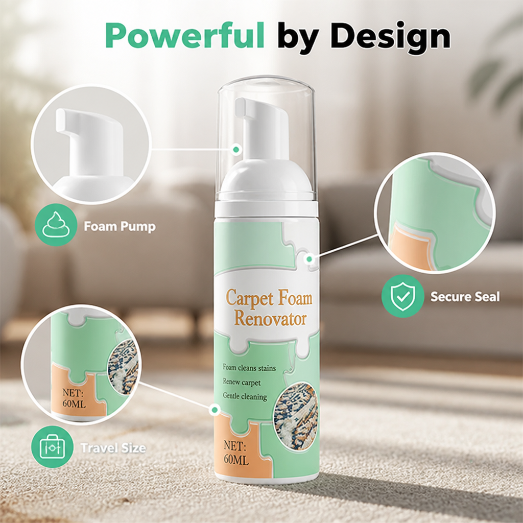 PureMist Foam™ — Instantly Revive Your Carpets with Dry, Deep-Clean Freshness
