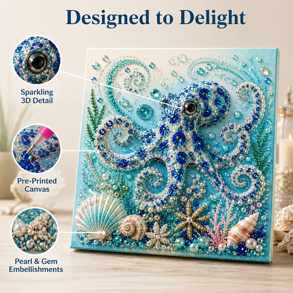 TidalGleam™ — Unwind as you create ocean art that makes your space shine