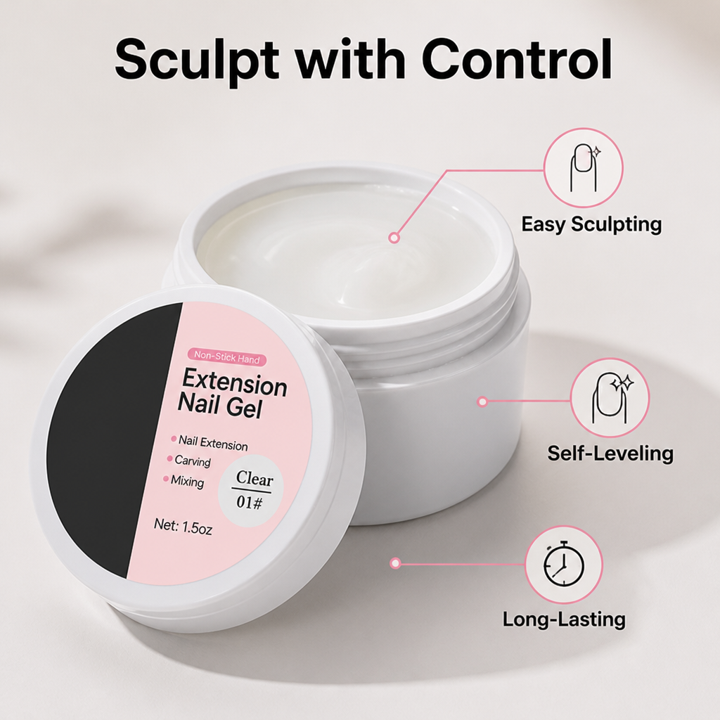 GlowSculpt™ Solid Builder Gel — Sculpt Salon-Worthy Nails with Less Mess and More Control