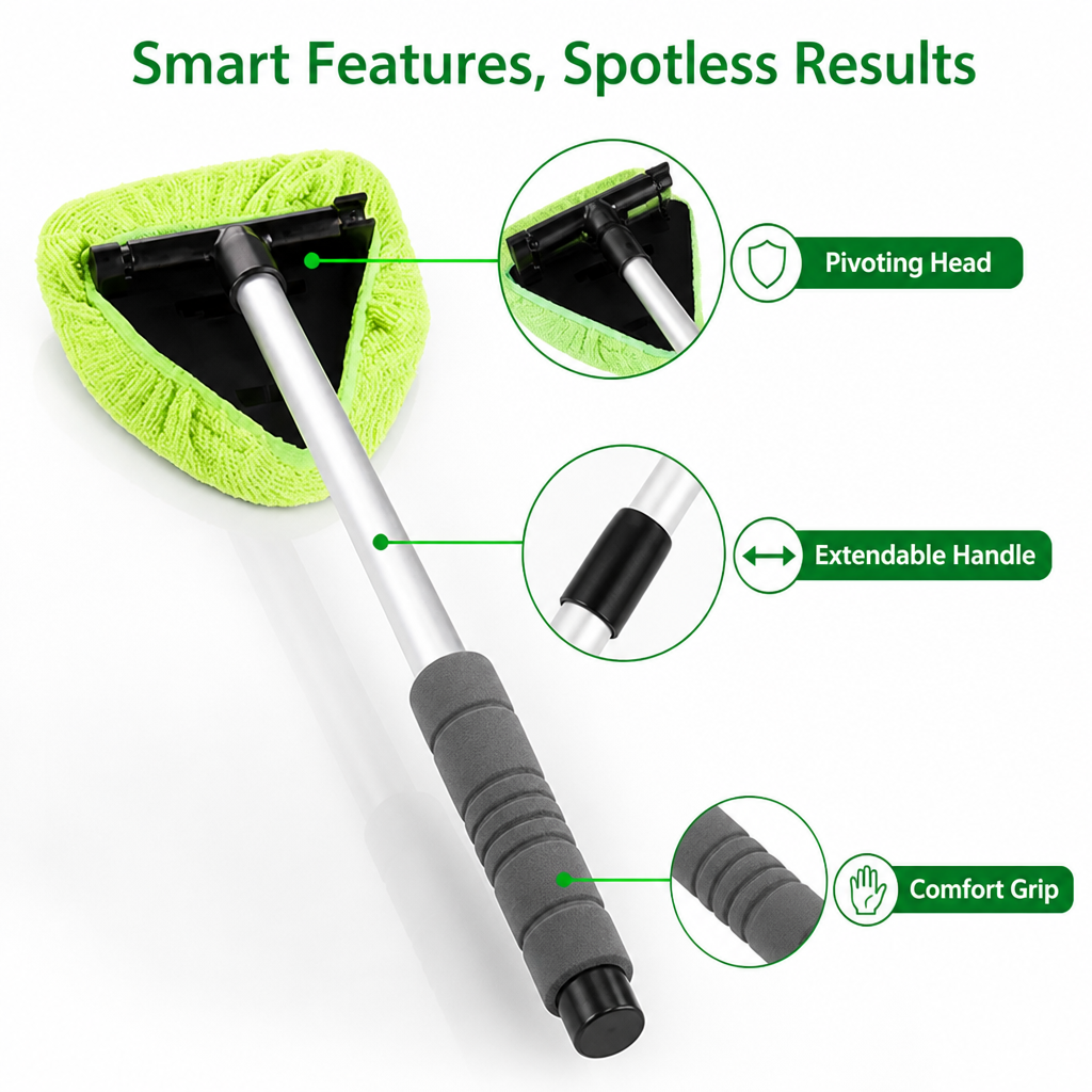 GlareSweep™ — Clean Every Corner Without Breaking a Sweat
