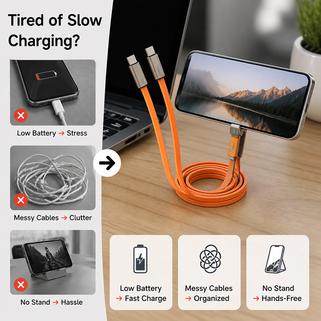 Ramixion™ 65W SuperCharge — Unstoppable Power Delivered in Minutes, Hands-Free Freedom Built In