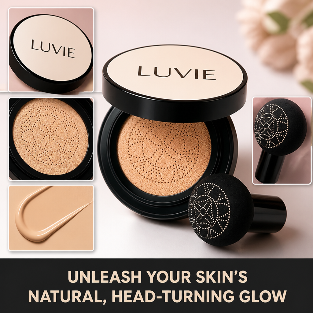 AuraLuxe™ Foundation Cushion — Unleash Your Skin’s Natural, Head-Turning Glow