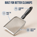 PurePaws™ Metal Mesh Scoop — Scoop Faster, Stress Less, Enjoy Every Moment