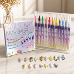 LumaLuxe™ 12 Colors Nail Art Pens Set — Effortless Precision that Makes Your Nails Unforgettable (12pcs)