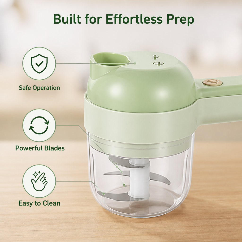SwiftChop™ 5-in-1 Electric Cutter — Effortless Prep That Frees Your Time and Ignites Your Cooking Passion