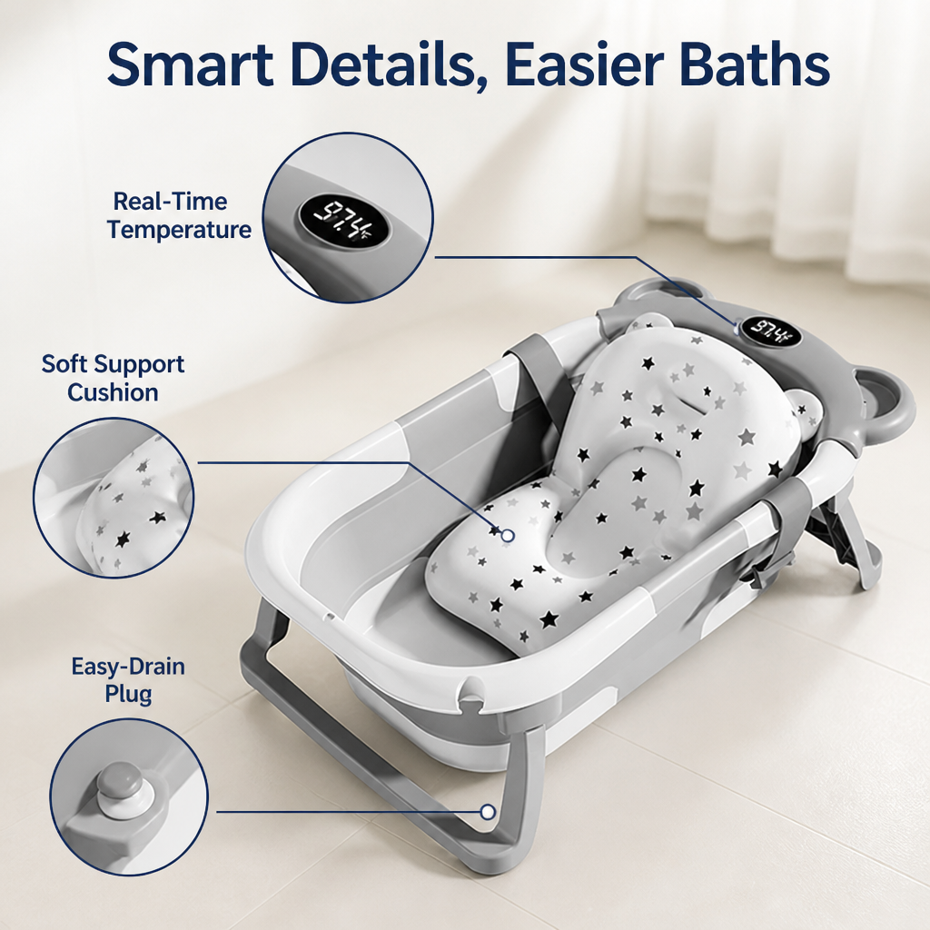 TuckTemp™ — Make Baby Bath Time Calmer, Easier, and More Enjoyable