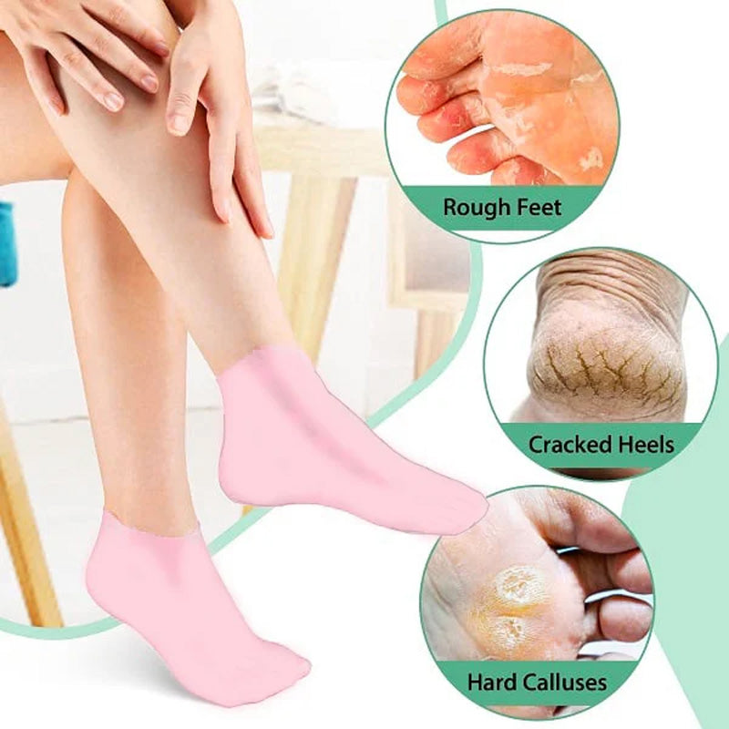 Chaussettes en silicone pour pédicure et spa des pieds (1 + 1 paire GRATUITE AUJOURD'HUI !)