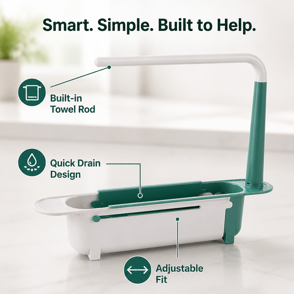 RamoraNest™ — Turn Sink Clutter into Calm, Crisp Order Instantly
