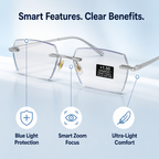 VeroSight™ Smart Zoom & Color-Shifting Reading Glasses — Instantly Refresh Your Eyes and See Every Detail with Effortless Clarity
