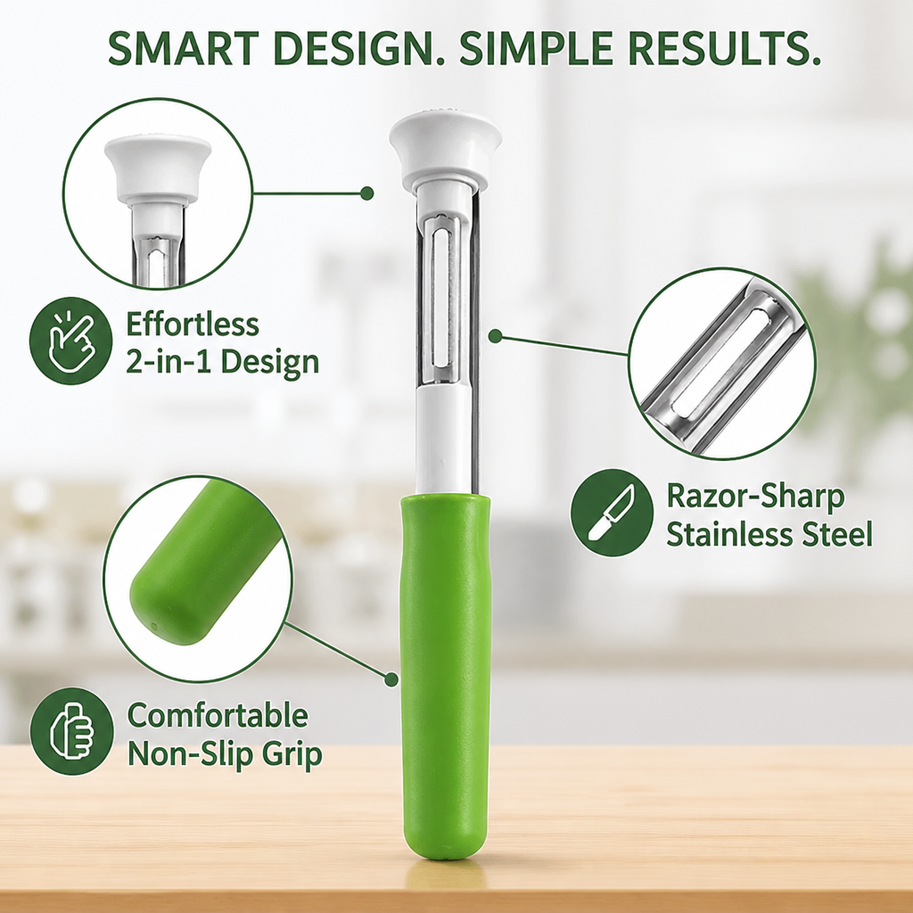 VitaSlice Pro™ — Slice, Peel, and Core Fruit Effortlessly Like a Kitchen Pro